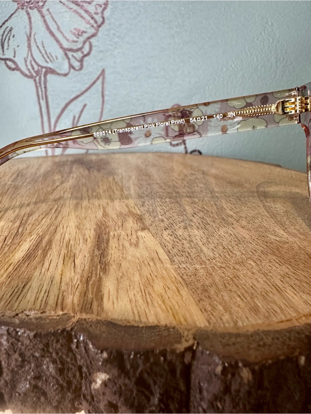 Coach Transparent Pink Floral Sunglasses - Picture 9 of 10